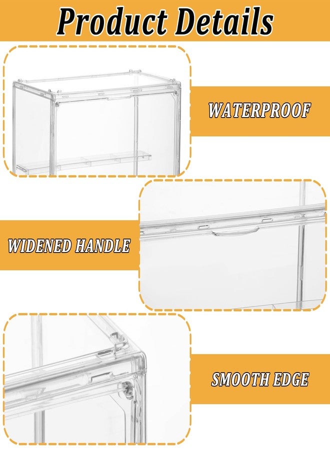 YEXEXINM 2 Pack 3 Layer Adjustable Figure Display Case, Acrylic Display Case for Collectibles,Clear Acrylic Display Case Stackable Display Box Showcase with Magnetic Door for Action Figures, Funko - Image 3